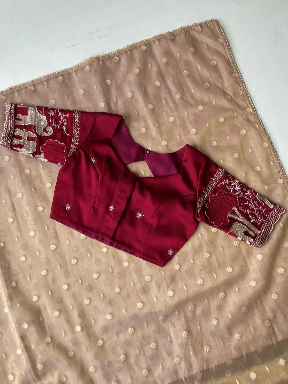 Tissue organza saree