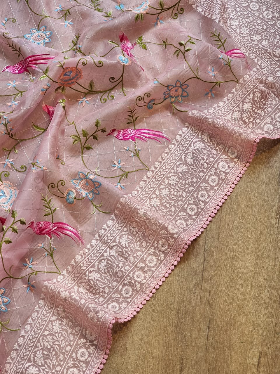 Organza silk saree