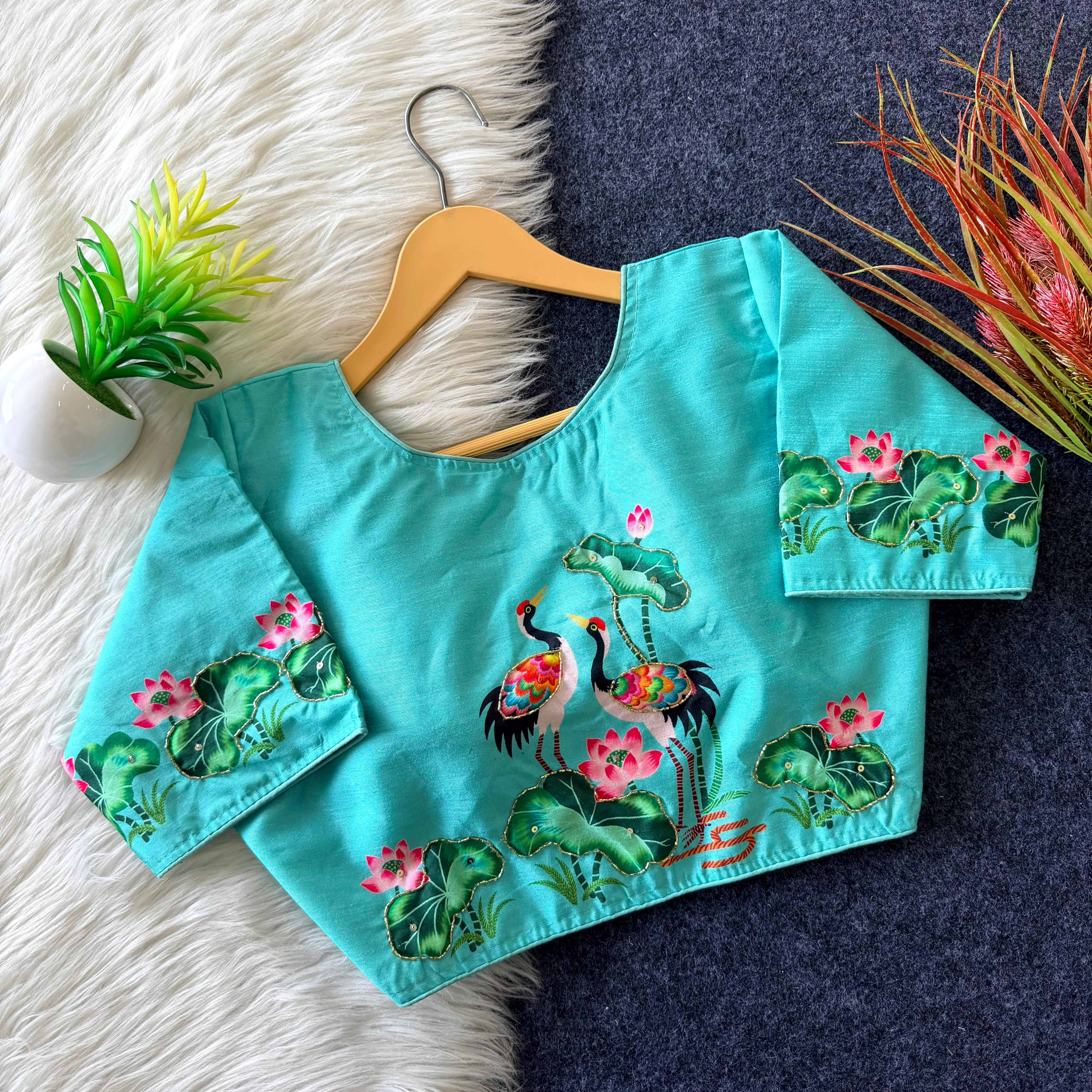 Silk handcrafted blouse