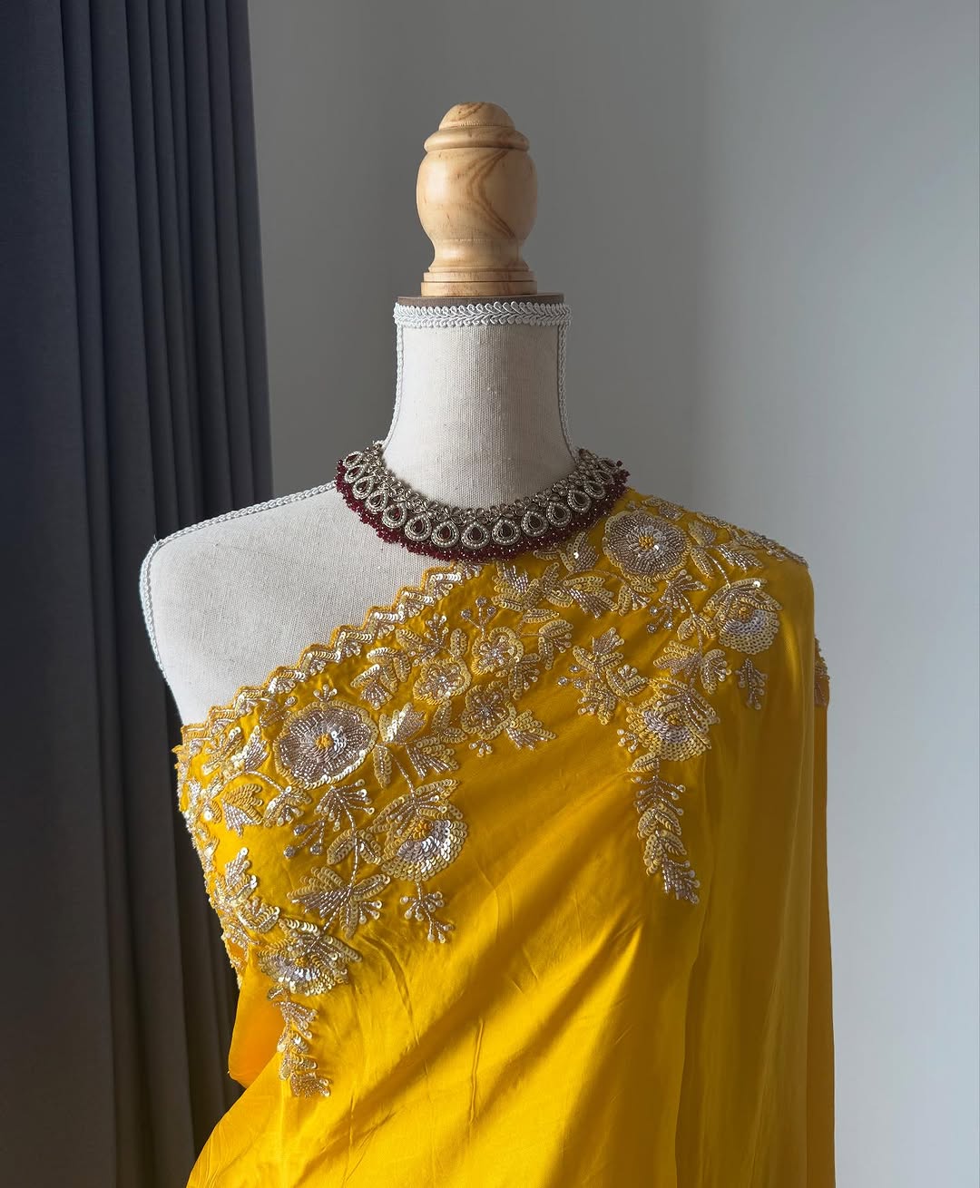Mellow yellow saree