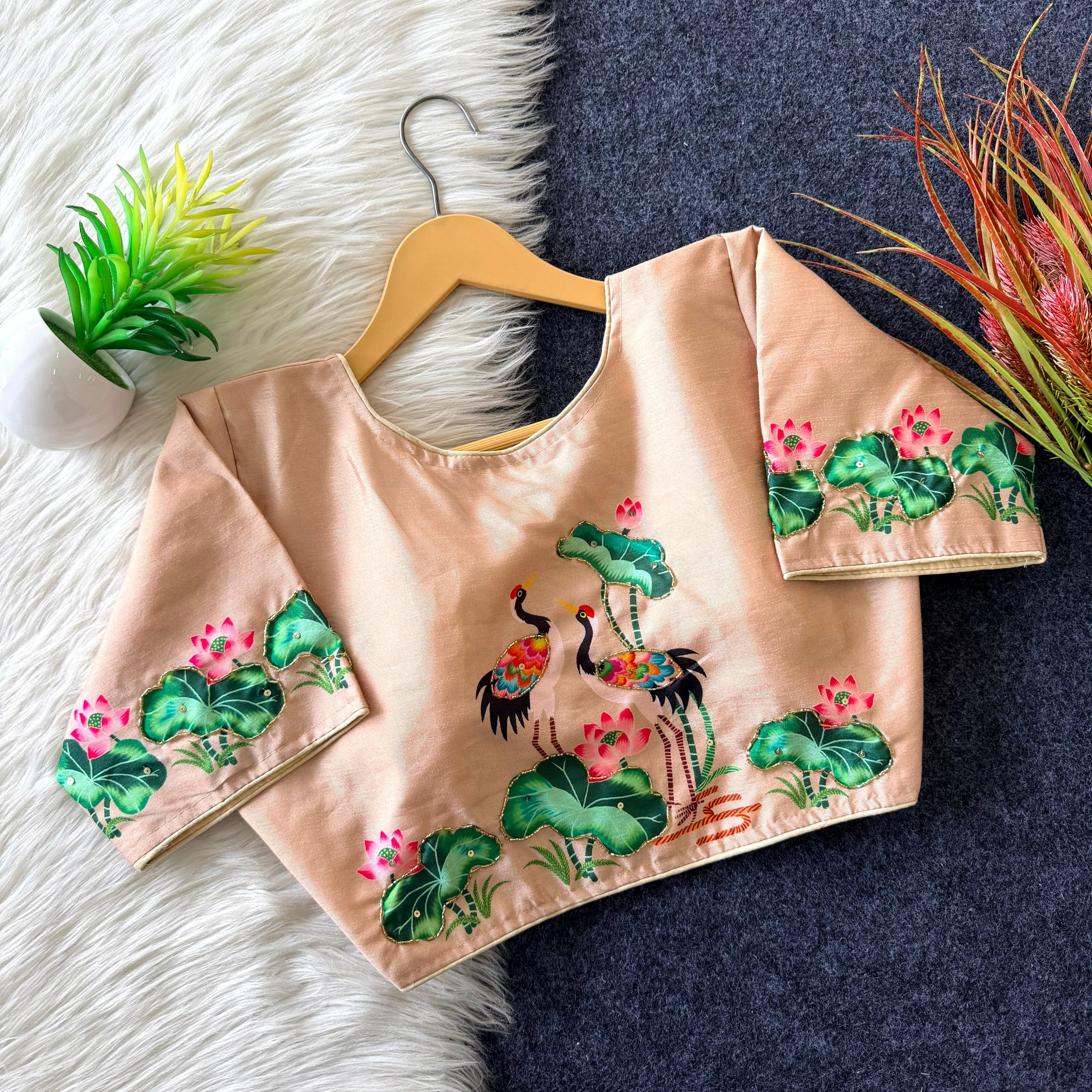 Silk handcrafted blouse