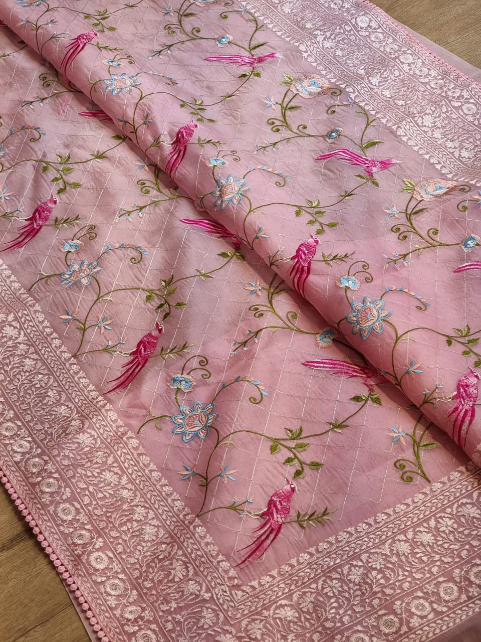 Organza silk saree