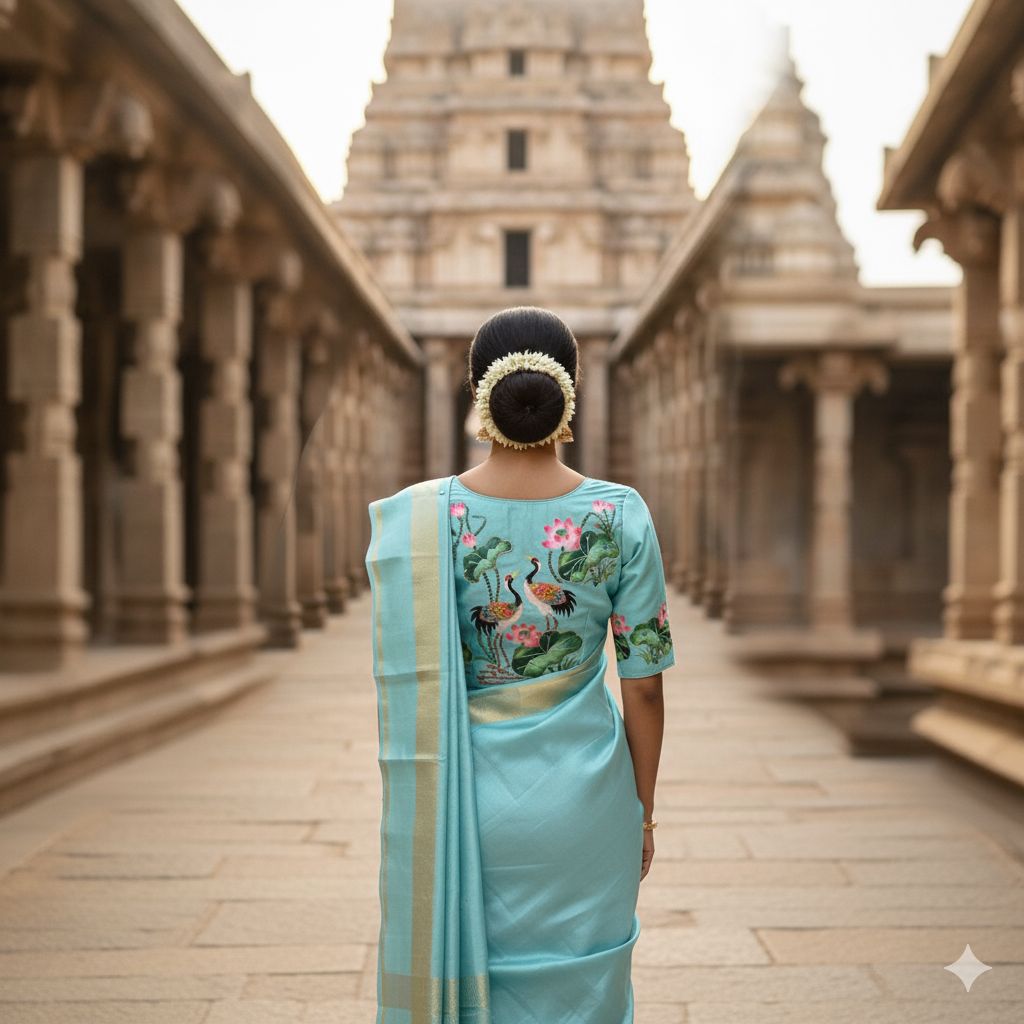 Silk handcrafted blouse