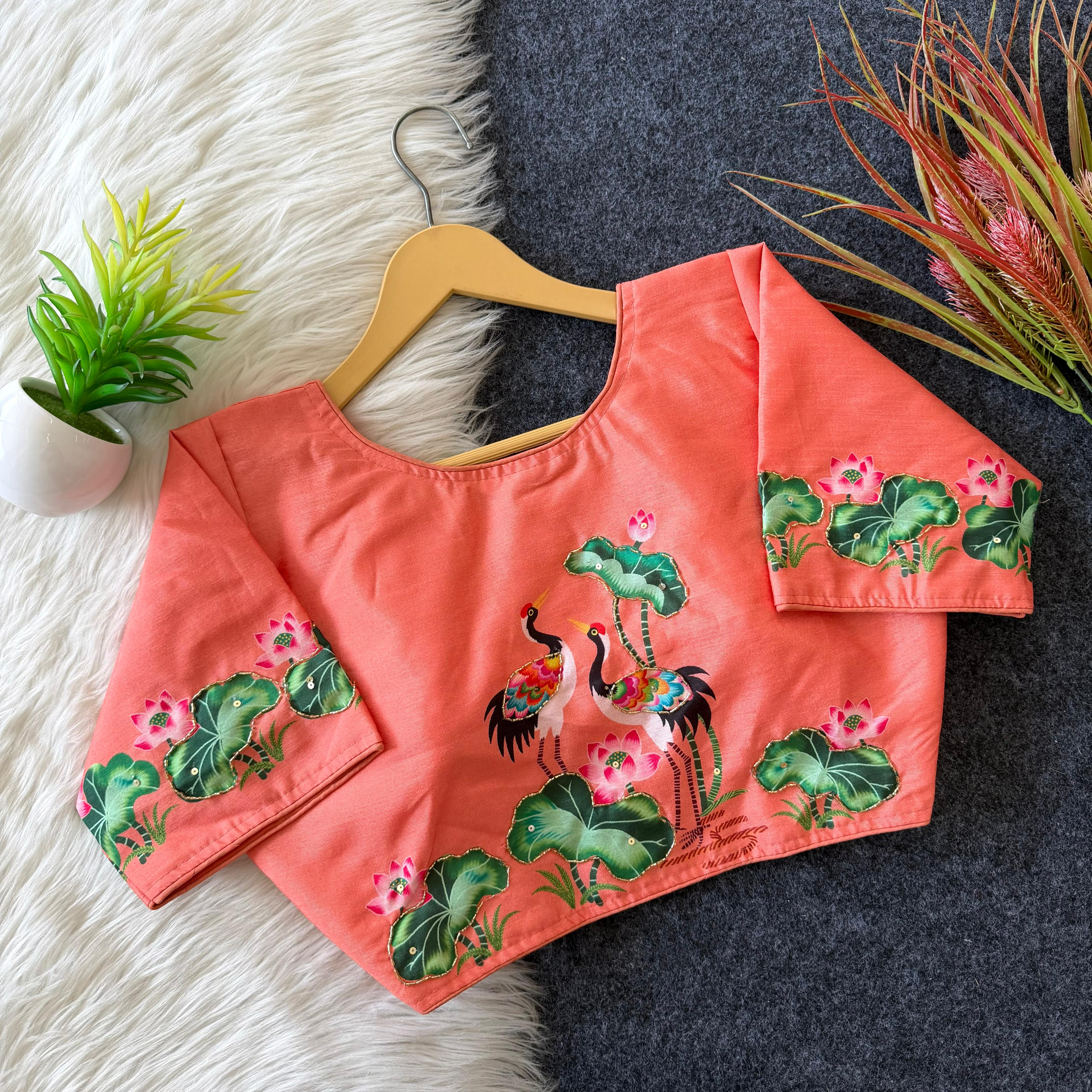 Silk handcrafted blouse