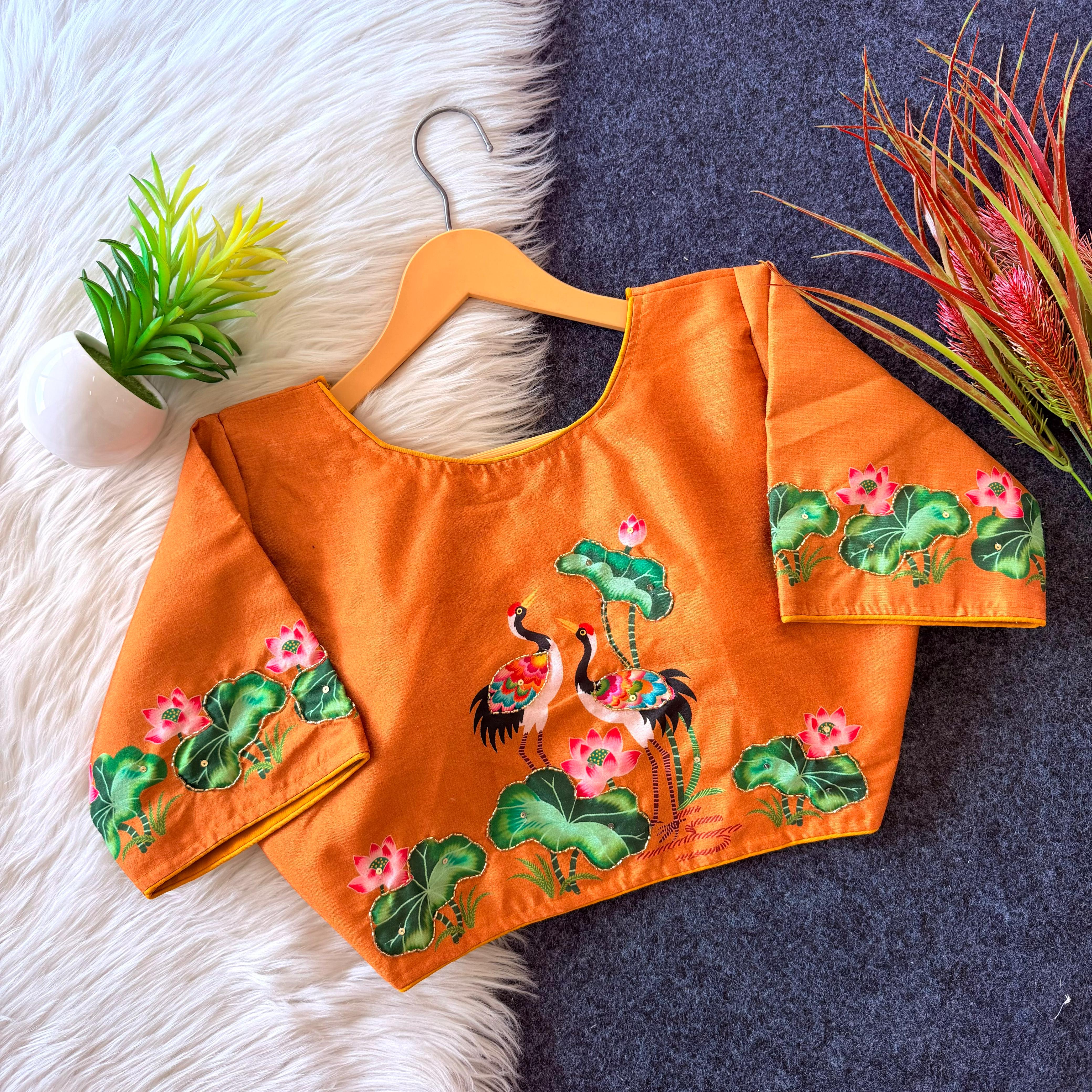 Silk handcrafted blouse