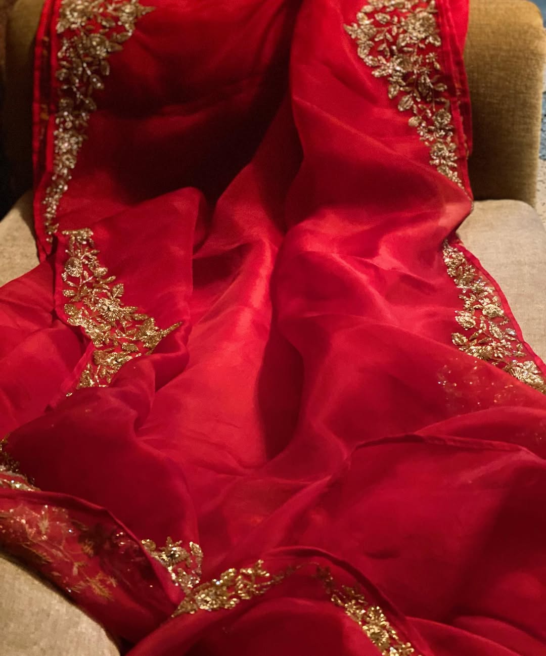 Zardozi Handwork saree