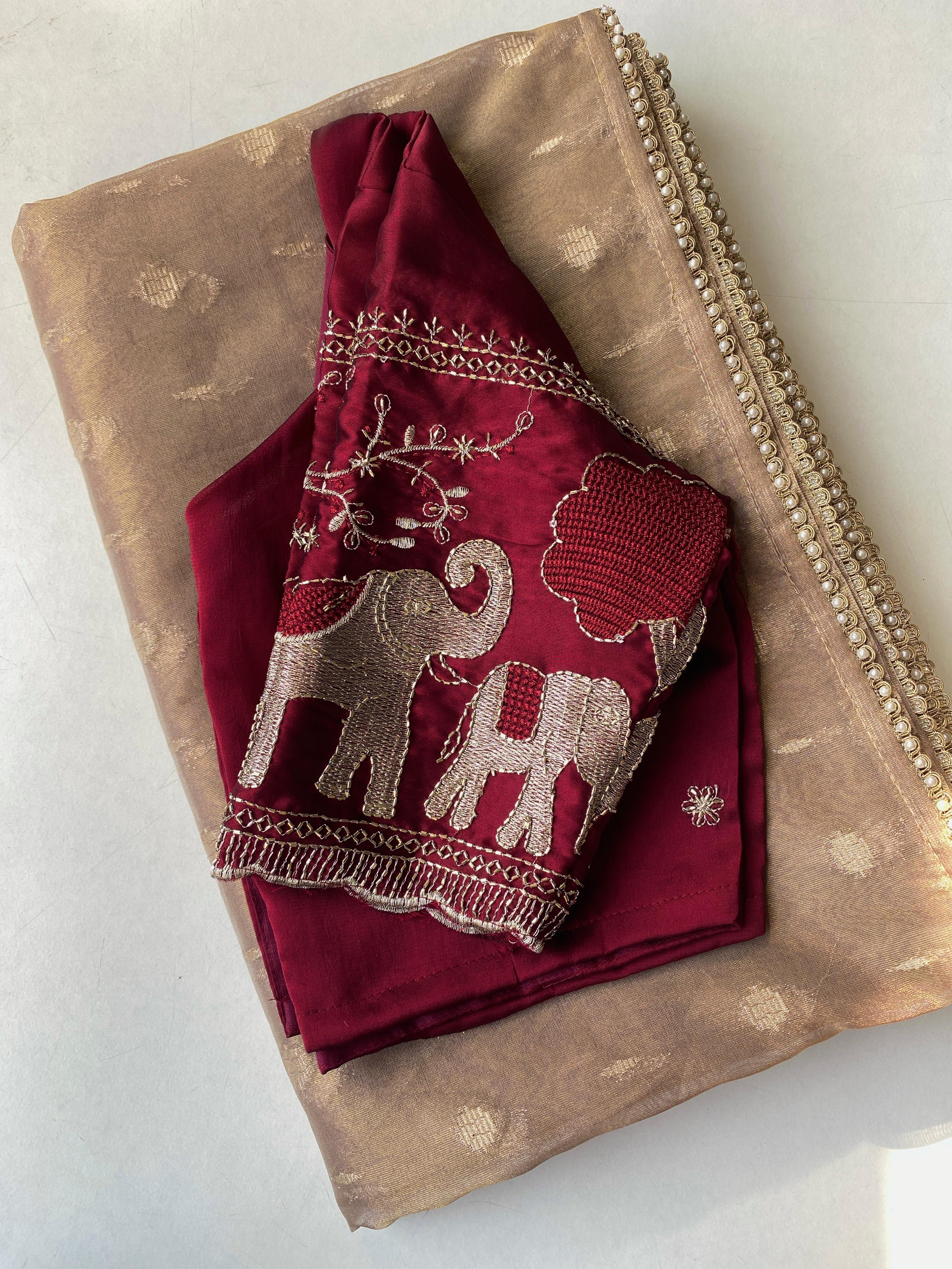 Tissue organza saree