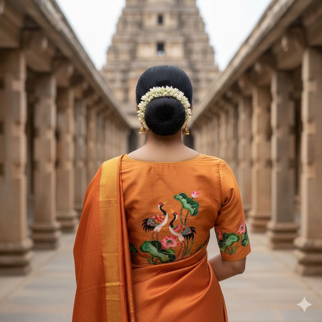 Silk handcrafted blouse
