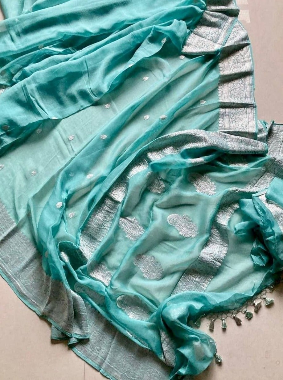 Pure Khadi Chiffon Saree
